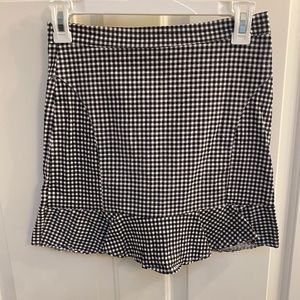 Gingham mini skirt, size L/XL